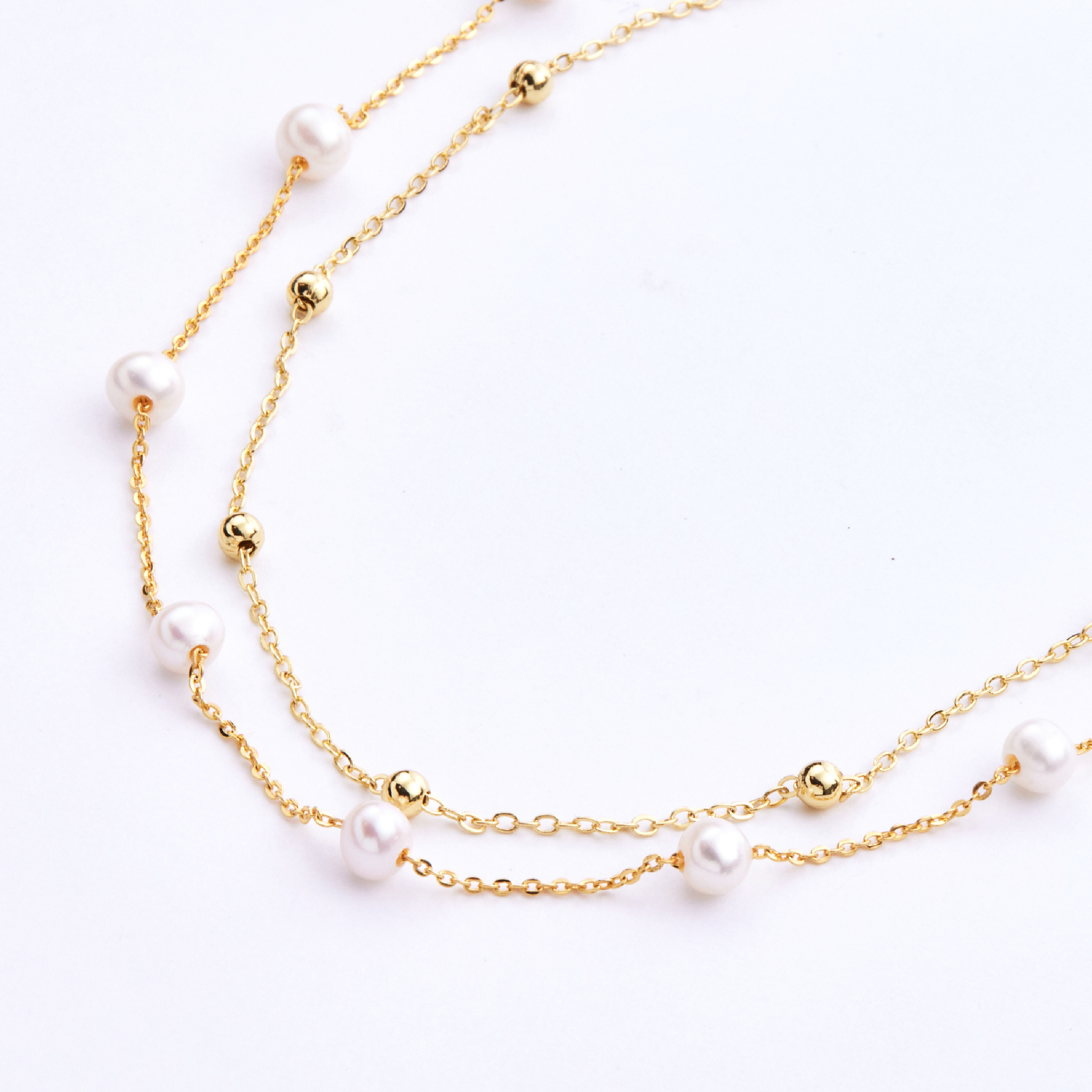 N1072 | 14kgf雙鍊淡水珍珠項鍊