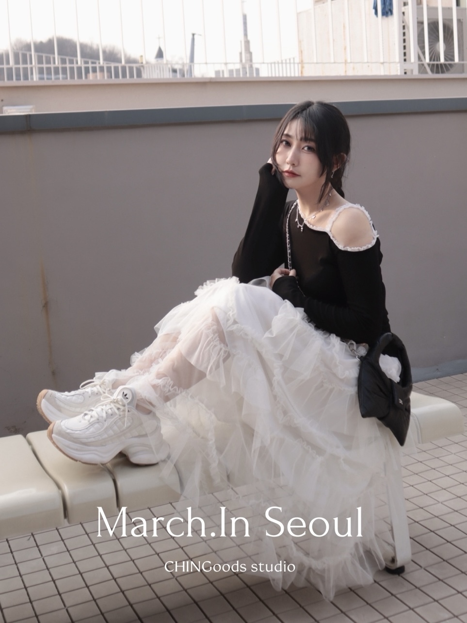 Mar6113 本期推薦! 設計師款 高級垂墜多層次法式長紗裙