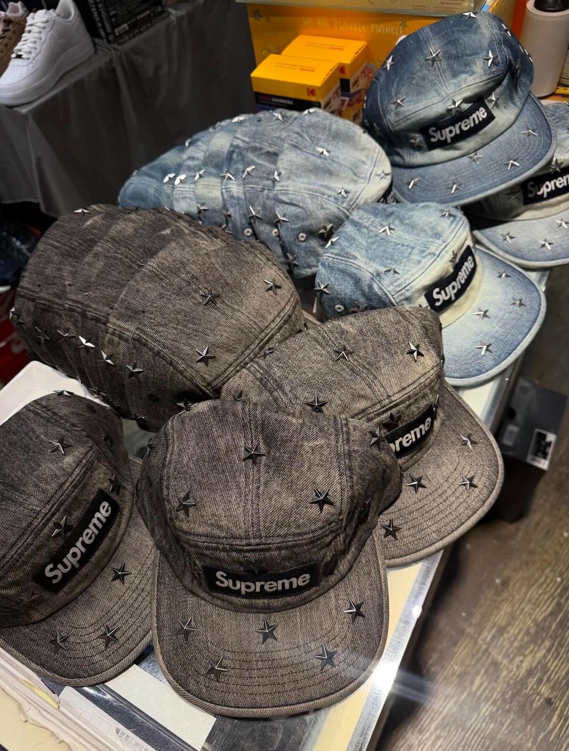 supreme Stars Studded Denim Camp Cap 2026SS 開季星星帽