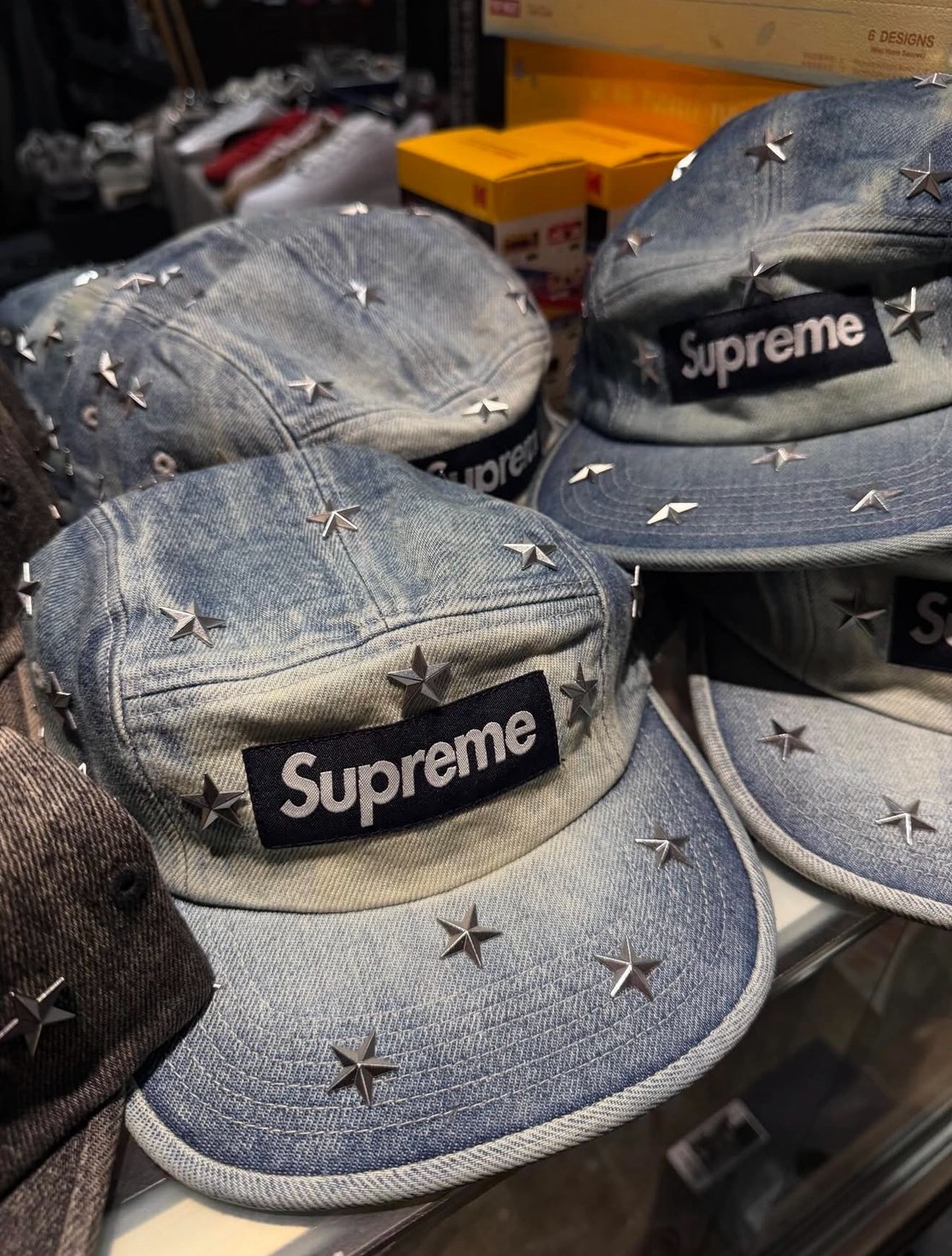supreme Stars Studded Denim Camp Cap 2026SS 開季星星帽