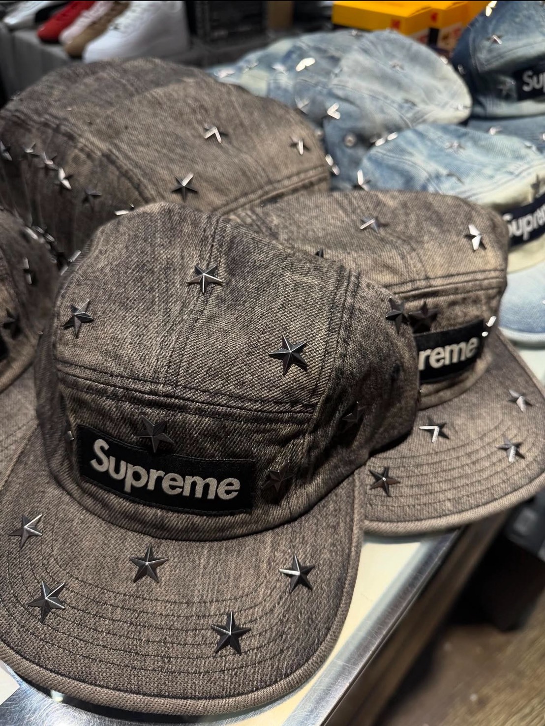 supreme Stars Studded Denim Camp Cap 2026SS 開季星星帽