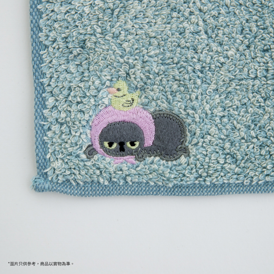 Angry Machiko毛巾 (藍色)