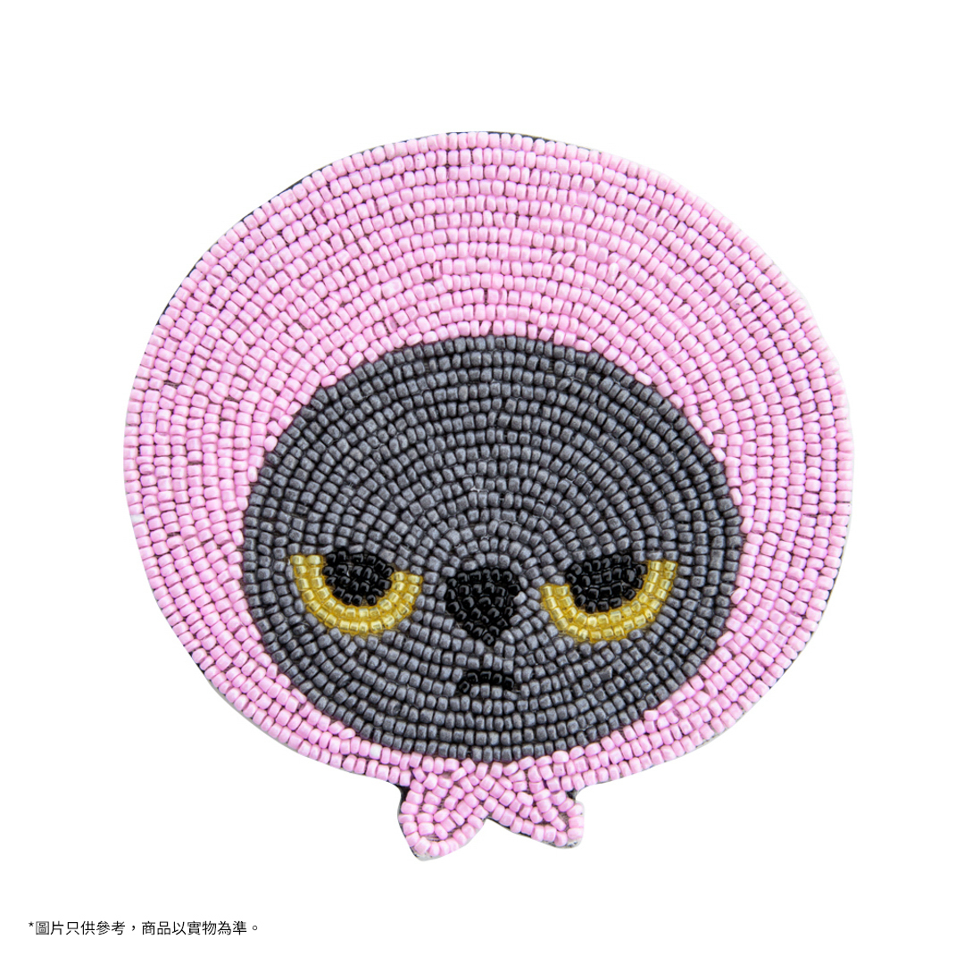 Angry Machiko珠子杯墊  (角色大頭造型)