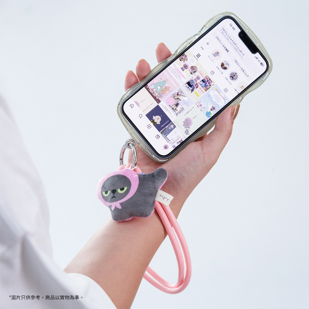 Angry Machiko電話繩 (粉紅色)