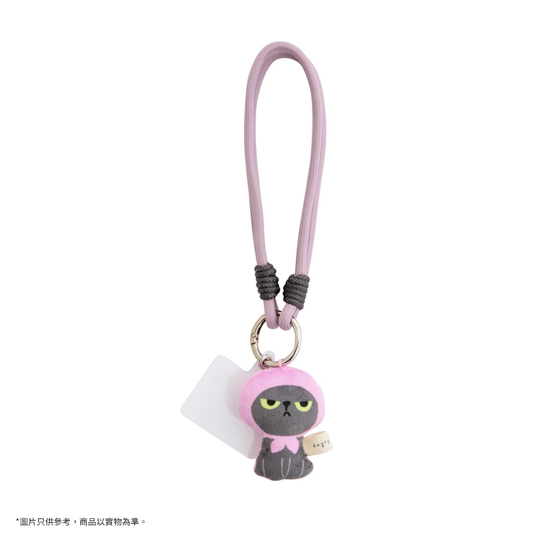 Angry Machiko電話繩 (淡粉色)