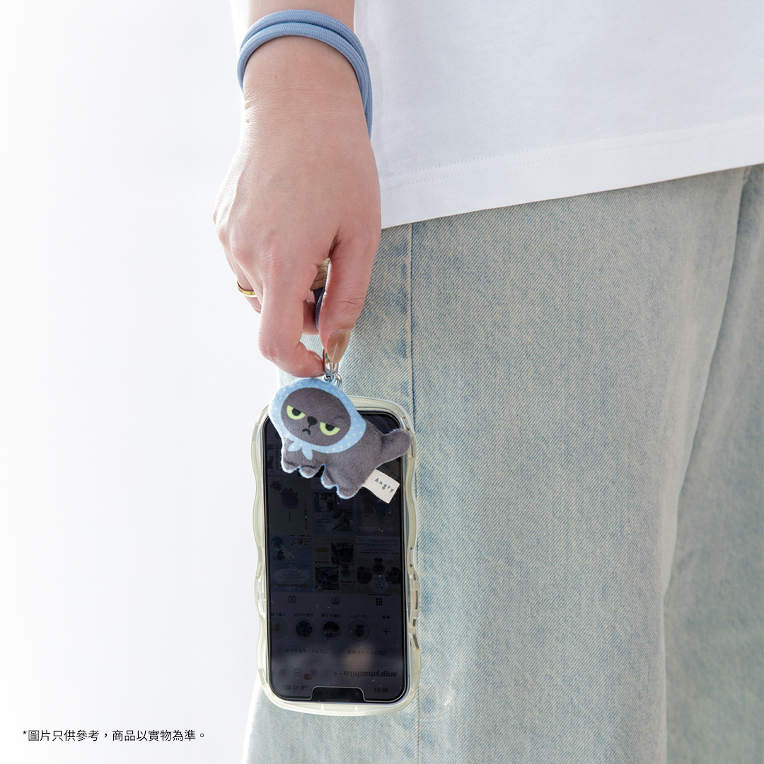 Angry Machiko電話繩 (藍色)