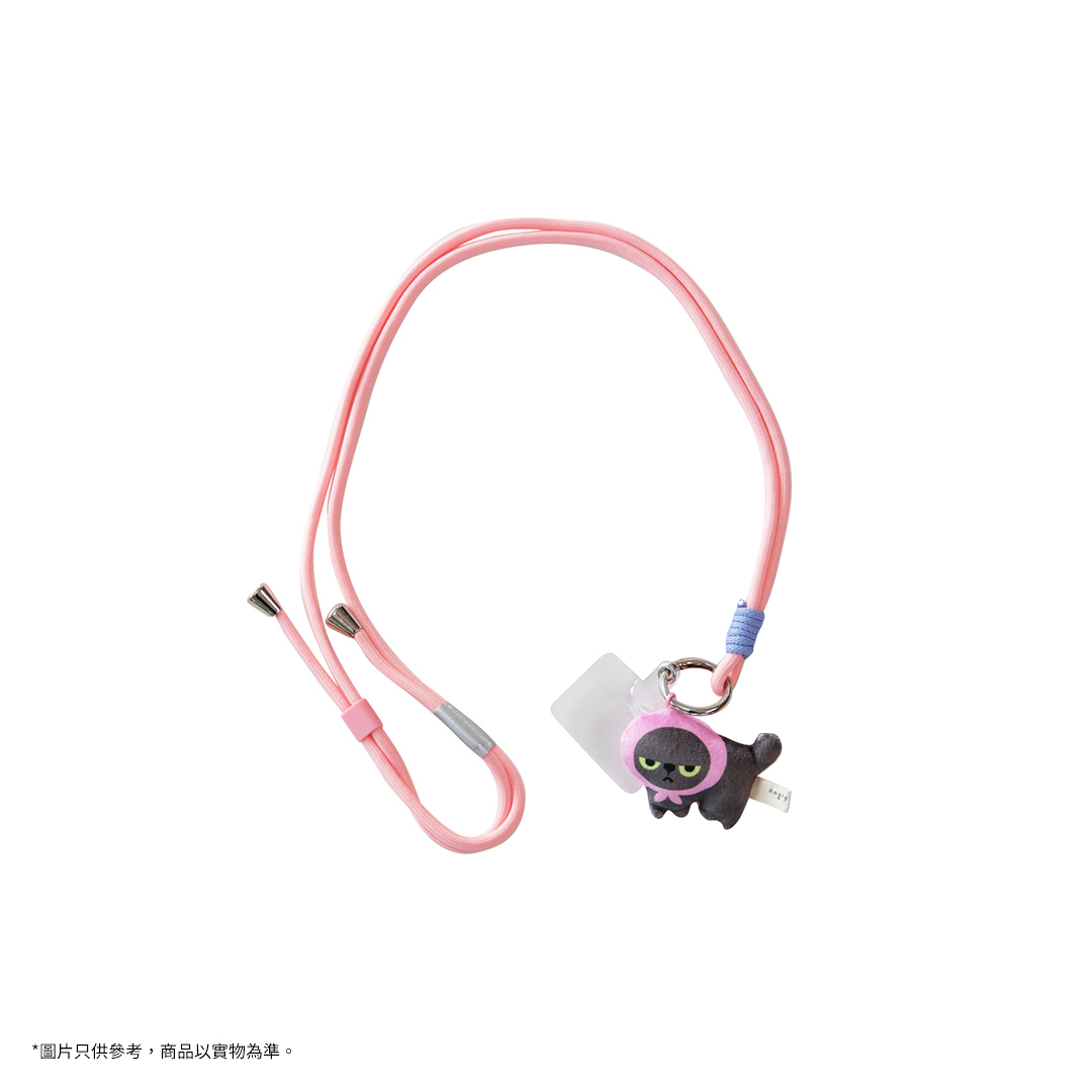 Angry Machiko掛頸電話繩  (粉紅色)