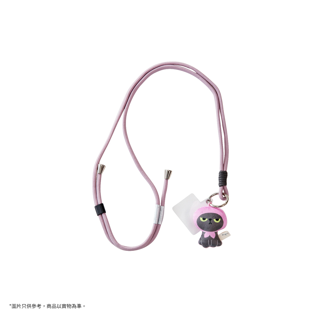 Angry Machiko掛頸電話繩 (淡粉色)
