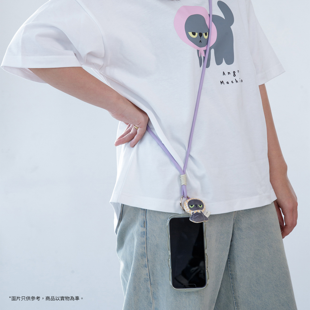 Angry Machiko掛頸電話繩 (紫色)