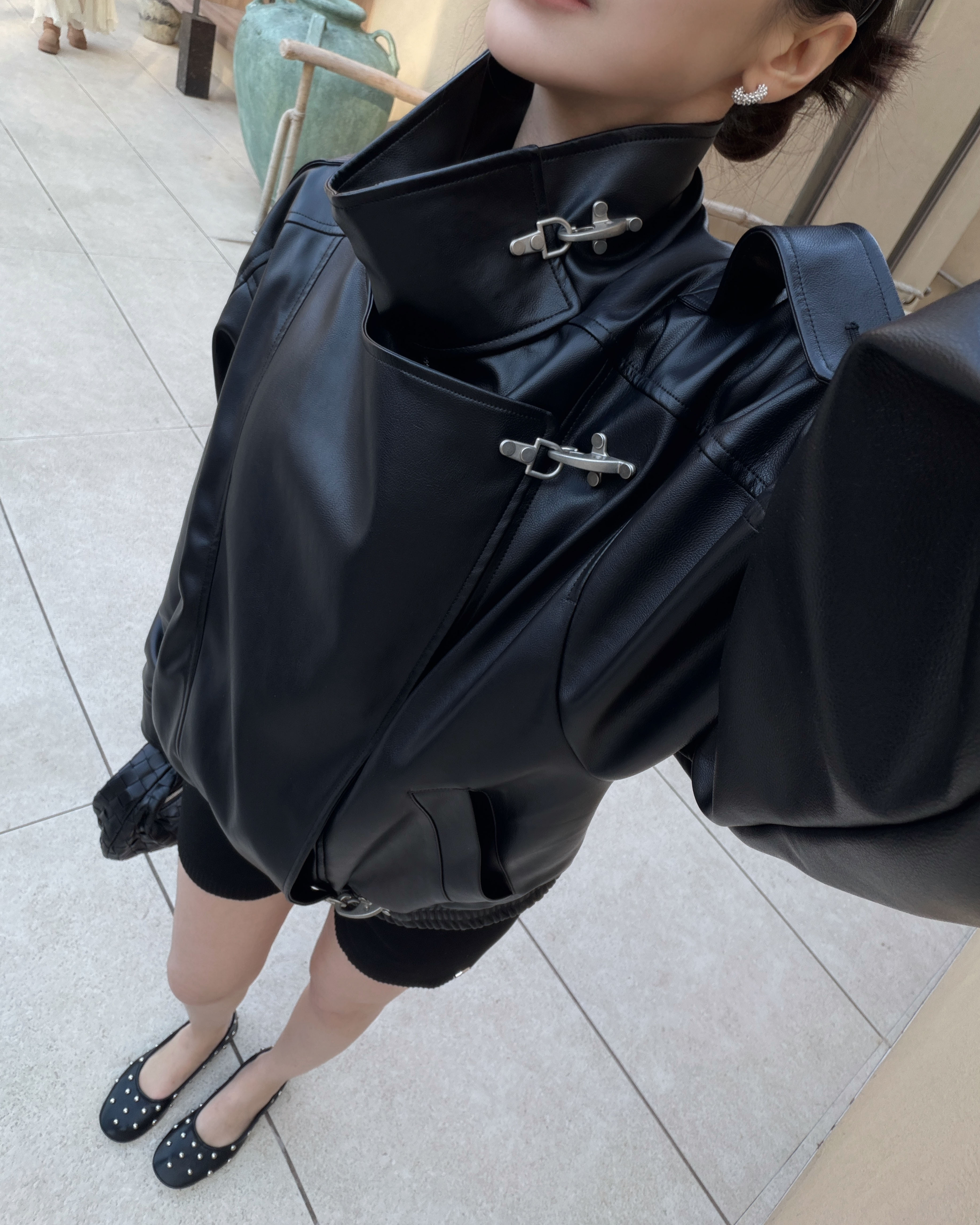 O3031 霧面騎士皮外 / 黑