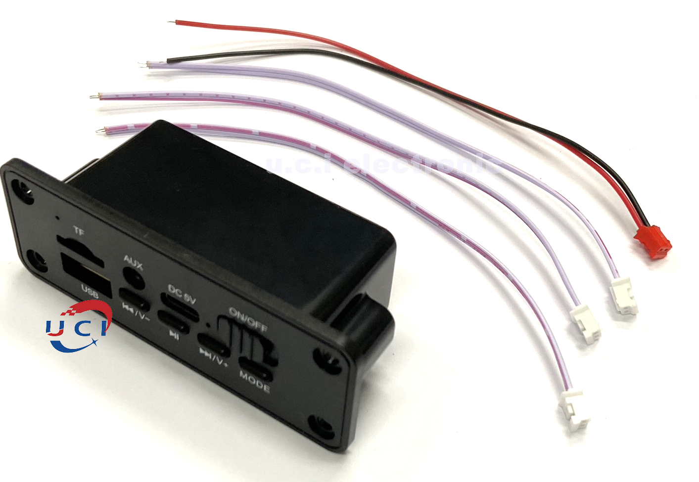 【UCI電子】(E-5) 藍牙MP3解碼板帶功放2*5W支持免提通話FM收音USB盤TF卡AUX播放機