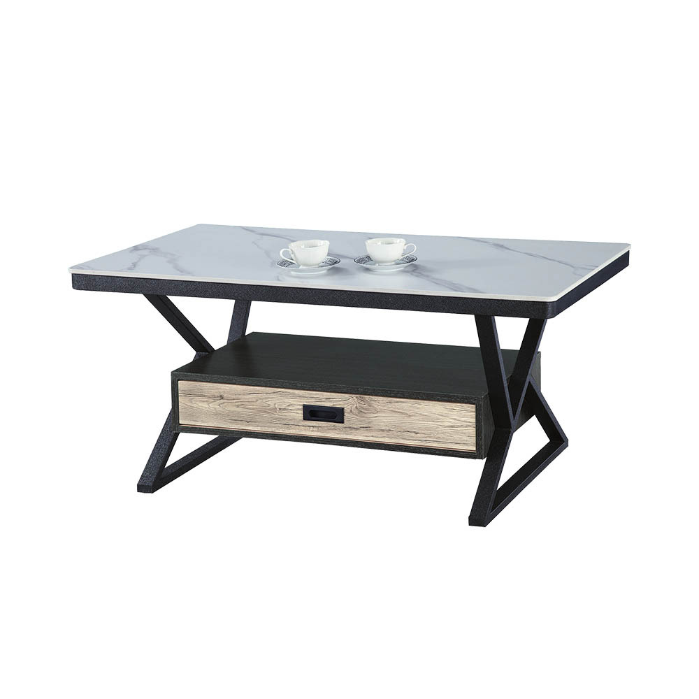 柏蒂家居-嘉蘭工業風4尺岩板大茶几