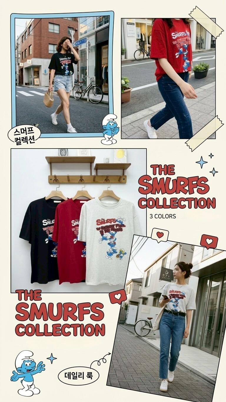 7003-藍色小精靈印花棉T