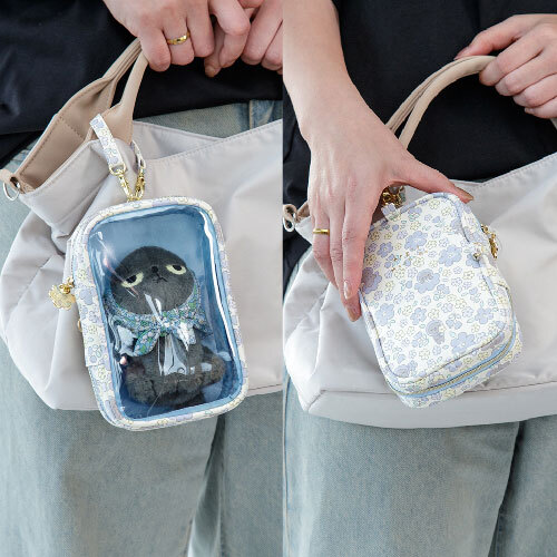 Angry Machiko化妝袋連證件套 (藍色)