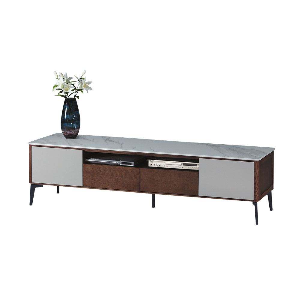 柏蒂家居-馬戈工業風6.7尺二門二抽岩板電視櫃/長櫃/視聽櫃