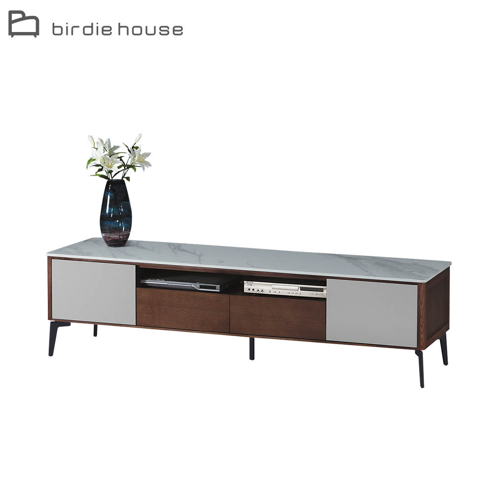 柏蒂家居-馬戈工業風6.7尺二門二抽岩板電視櫃/長櫃/視聽櫃