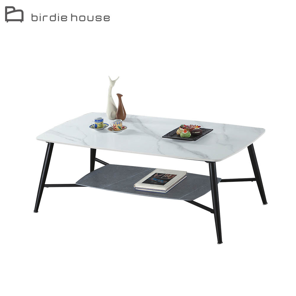 柏蒂家居-斯皮爾工業風4尺岩板大茶几