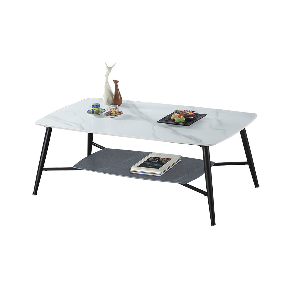 柏蒂家居-斯皮爾工業風4尺岩板大茶几