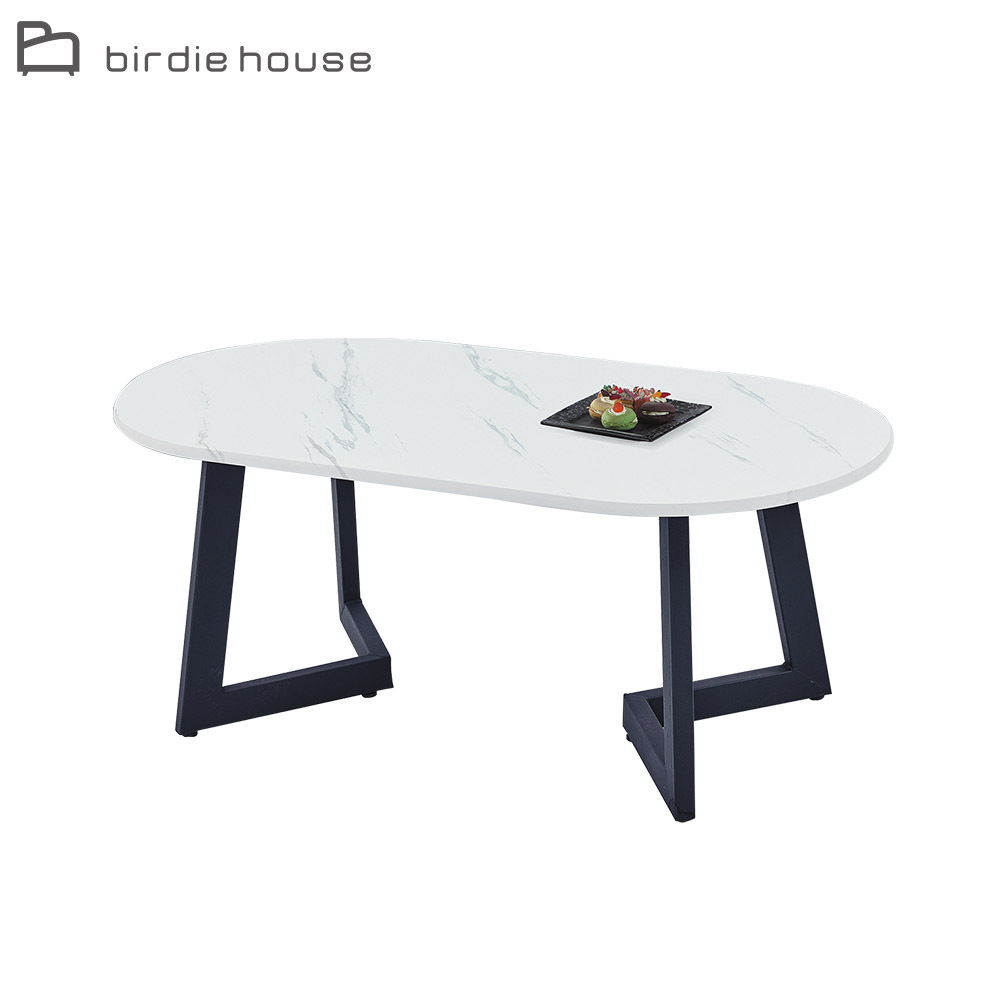 柏蒂家居-福特工業風3.3尺仿石面大茶几