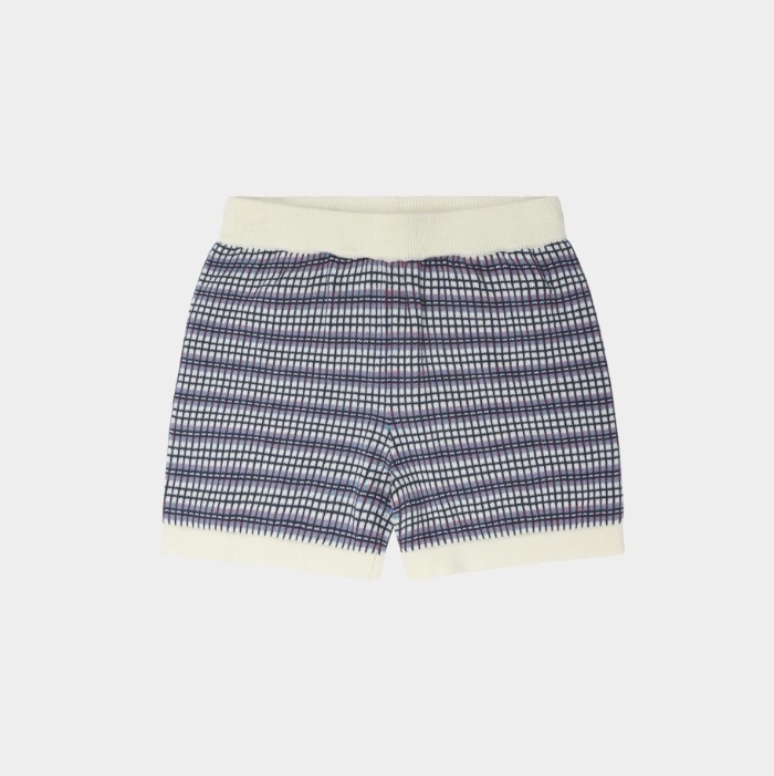 FUB 格紋短褲 Checked Shorts - ecru/sea