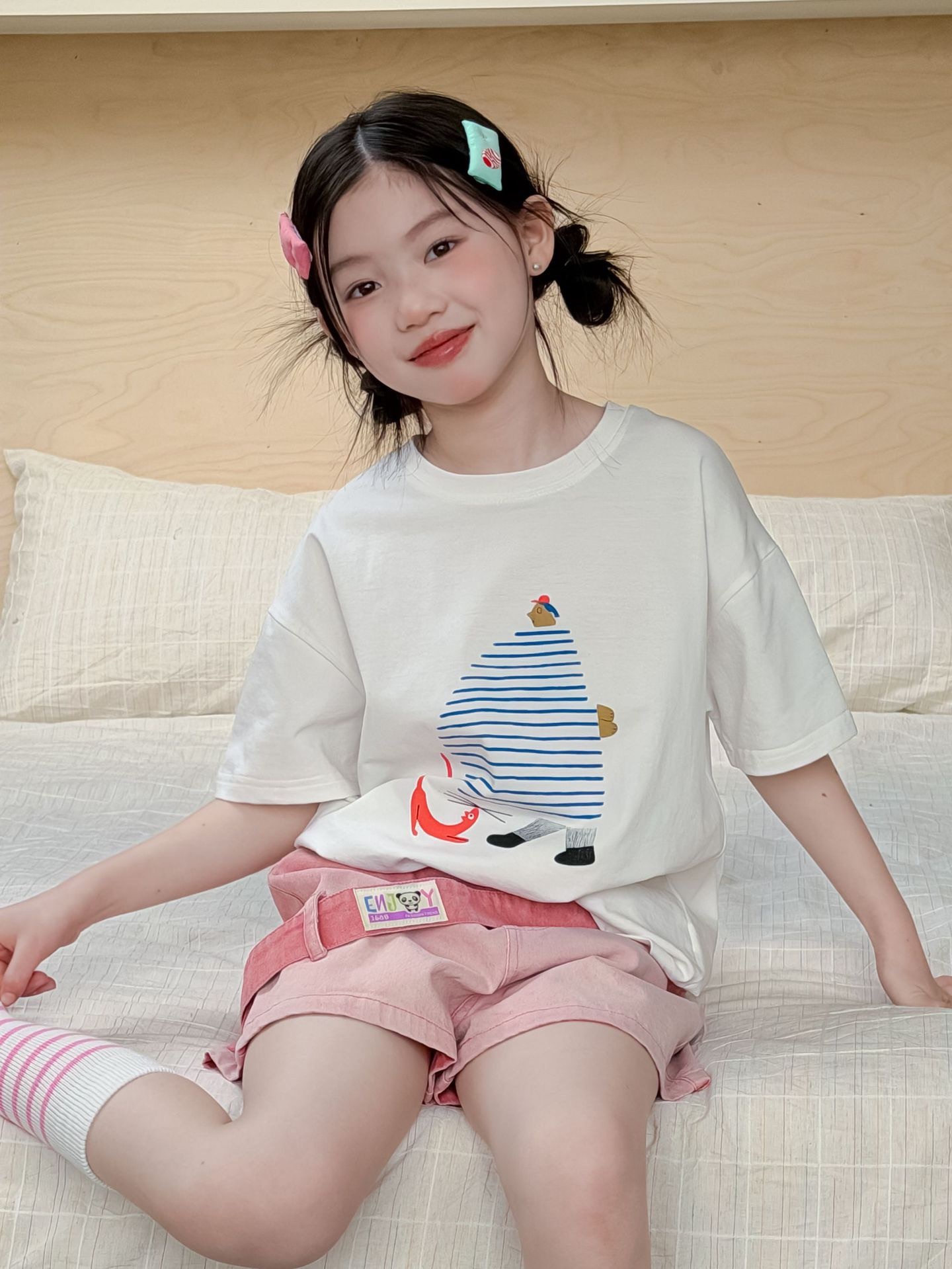 夏天親膚透氣寬鬆上衣