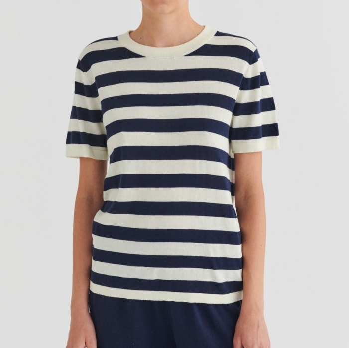 FUB 百搭輕薄條紋上衣(大人款) Classic Tee - ecru/dark navy