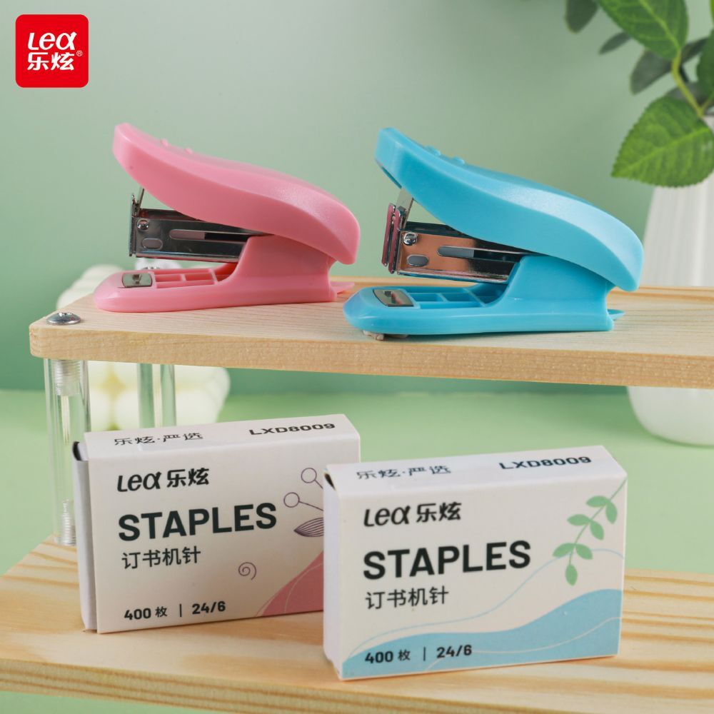 迷你釘書機套裝｜訂書機 小型釘書機 迷你釘書機 文具釘書機 辦公用品 學生文具 附釘書針【輕鬆購五金百貨】