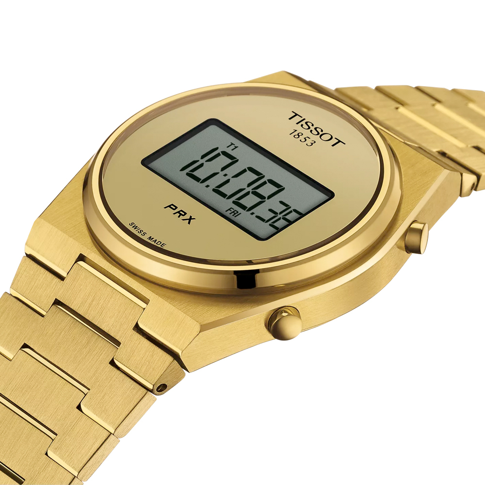 Tissot PRX Digital 金鏡面 鋼帶 電子 手錶 T137.463.33.020.00