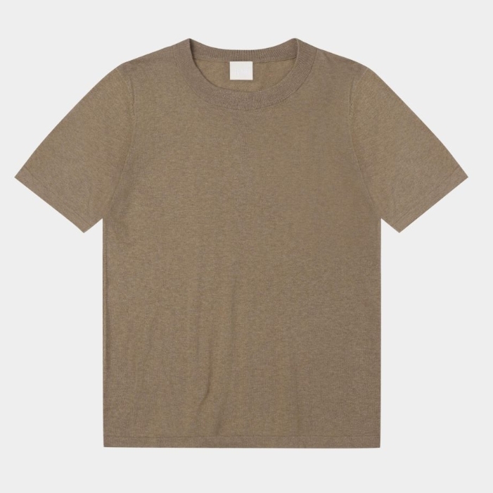 FUB 百搭輕薄素面上衣(大人款) Classic Tee - camel melange