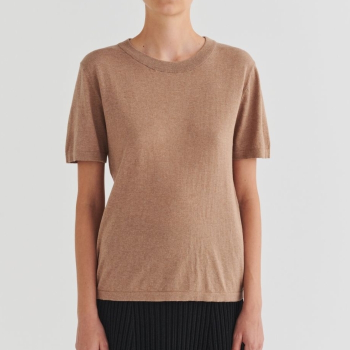 FUB 百搭輕薄素面上衣(大人款) Classic Tee - camel melange