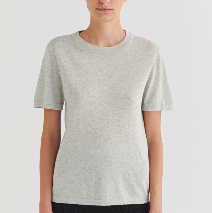 FUB 百搭輕薄素面上衣(大人款) Classic Tee - light grey melange