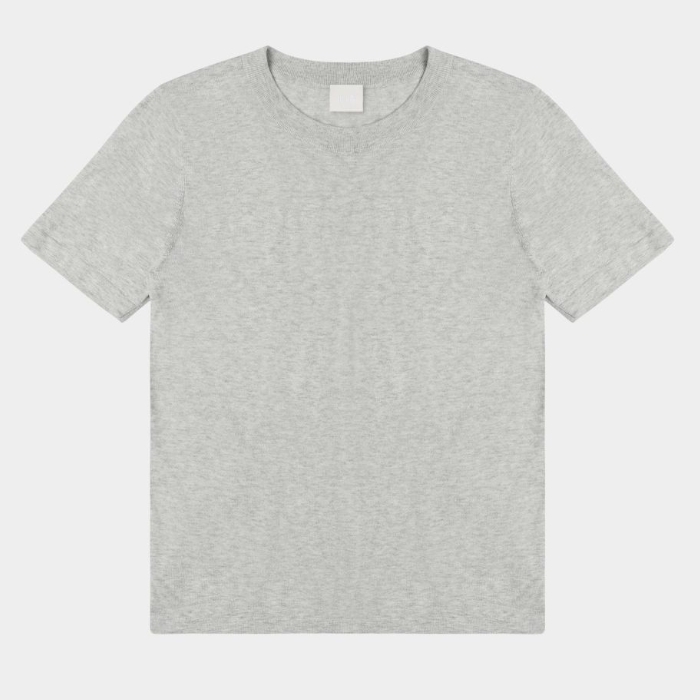 FUB 百搭輕薄素面上衣(大人款) Classic Tee - light grey melange