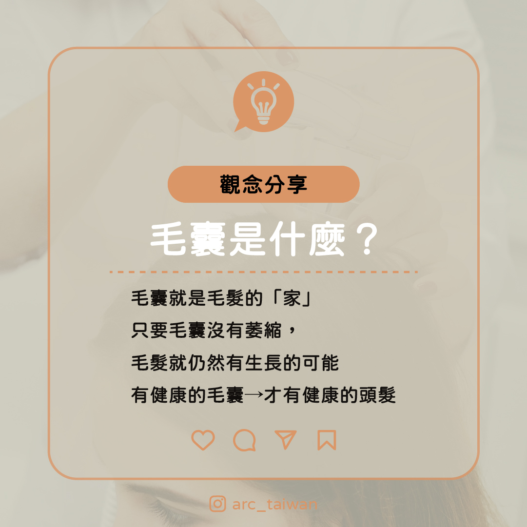 毛囊是什麼? 內文:毛囊就是毛髮的「家」 只要毛囊沒有萎縮,毛髮就仍然有生長的可能 有健康的毛囊👉才有健康的頭髮