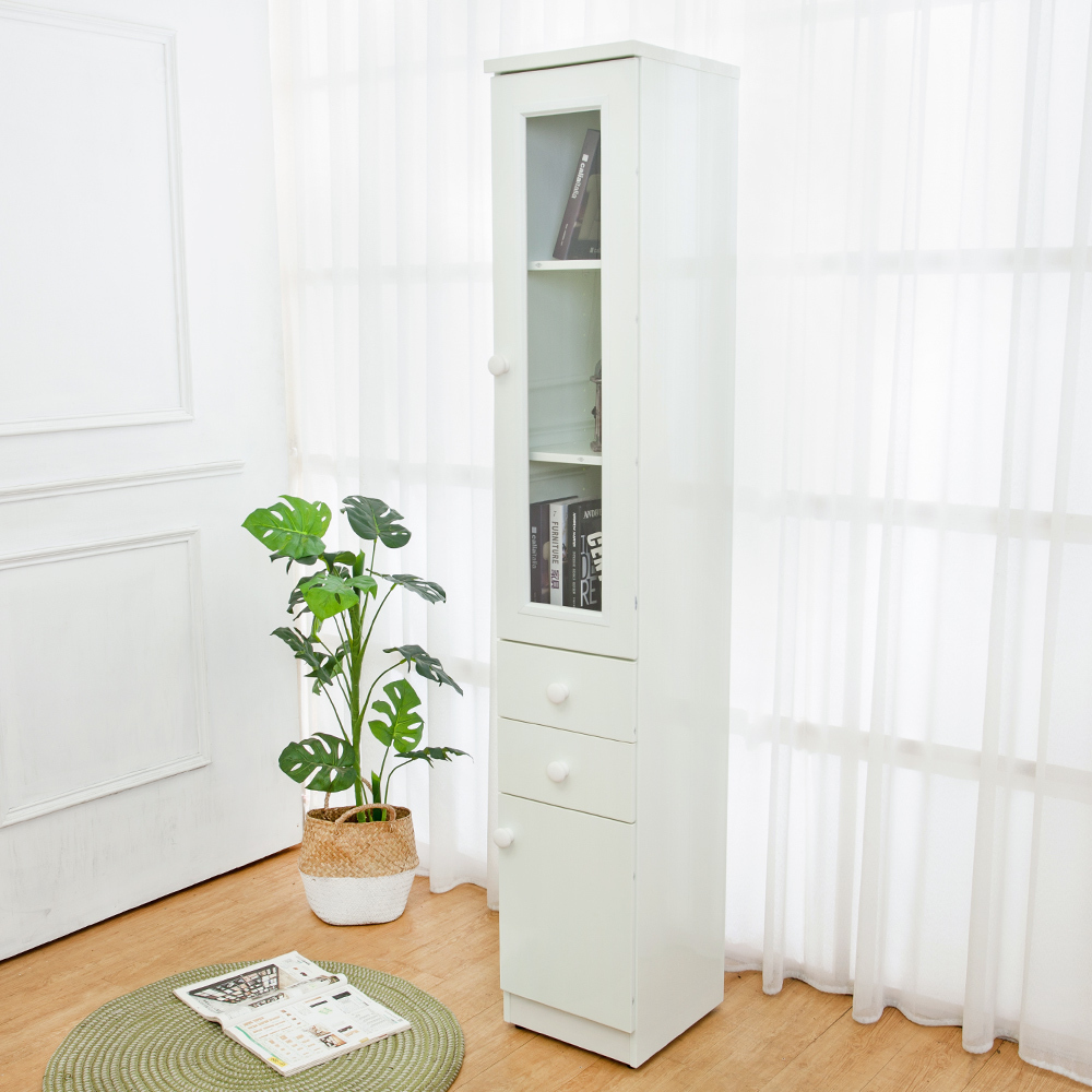 南亞塑鋼-1.1尺二門二抽塑鋼隙縫收納櫃/防水浴室櫃/縫隙邊櫃