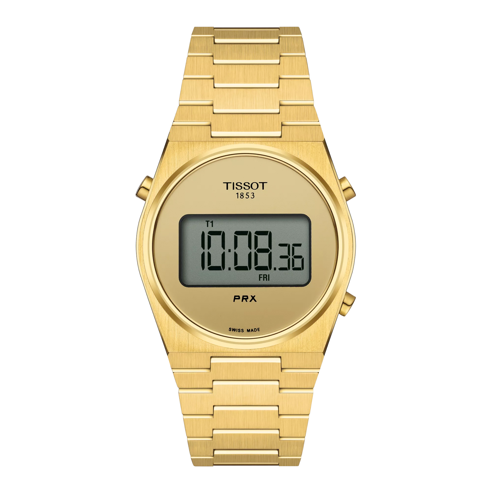 Tissot PRX Digital 金鏡面 鋼帶 電子 手錶 T137.263.33.020.00