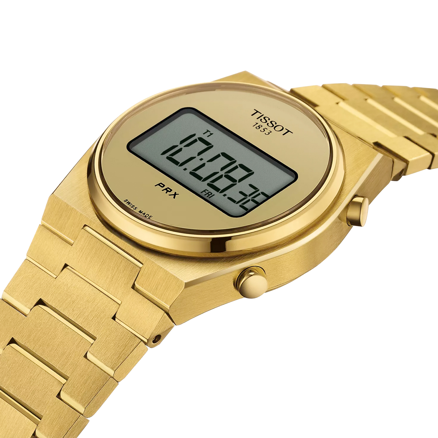 Tissot PRX Digital 金鏡面 鋼帶 電子 手錶 T137.263.33.020.00