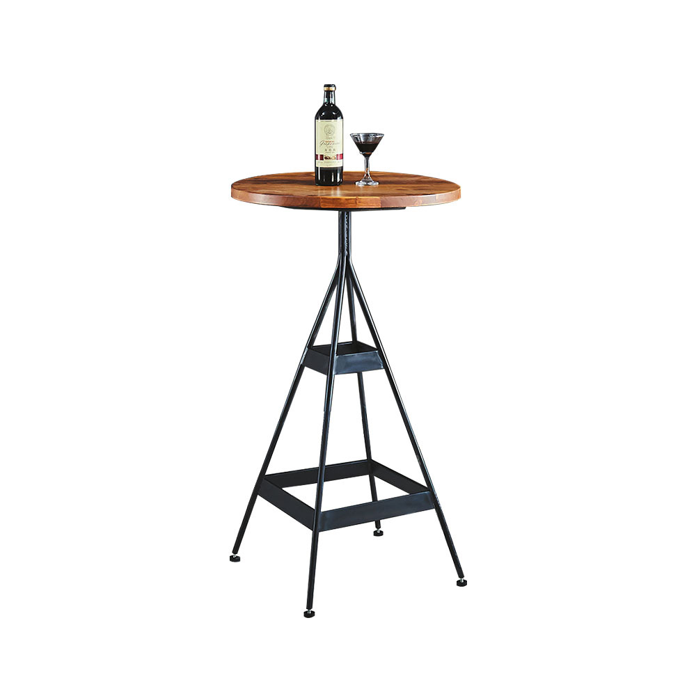 柏蒂家居-納尼工業風2尺圓型吧台桌/吧檯桌/高腳桌/洽談桌