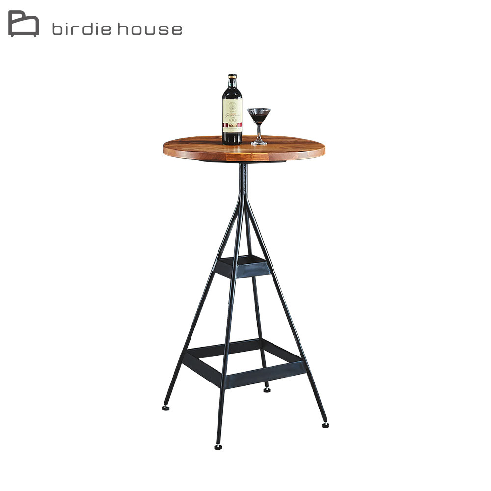柏蒂家居-納尼工業風2尺圓型吧台桌/吧檯桌/高腳桌/洽談桌
