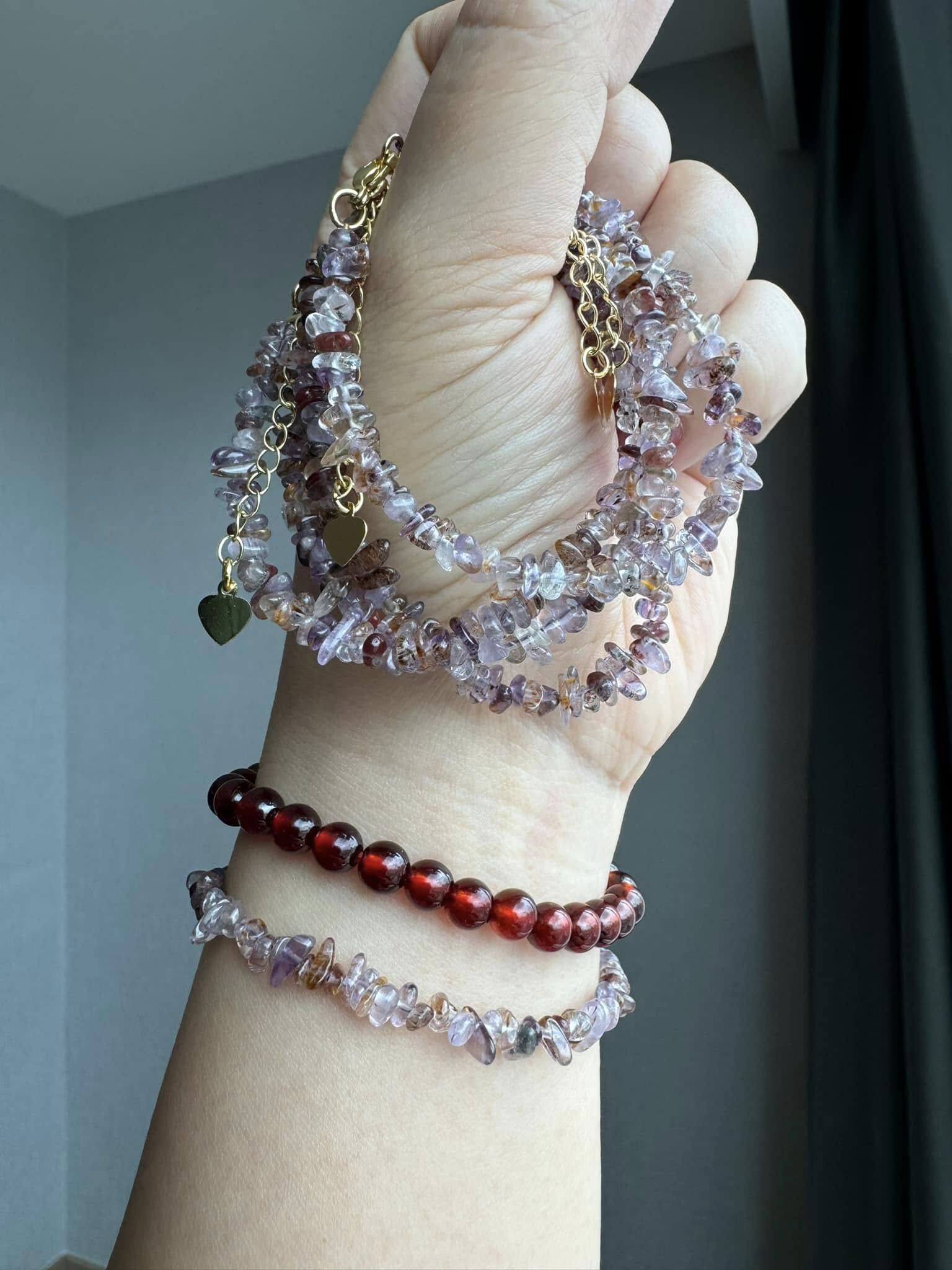 紫鈦極光23隨形料純銀鍍金項鍊(40+4公分延長練)