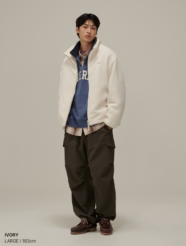 【預購】Covernat K031142 奶油白羊羔絨外套