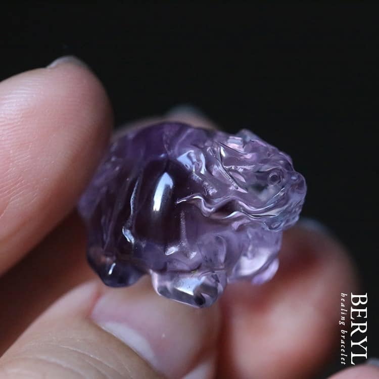 巴西天然紫水晶龍龜擺件