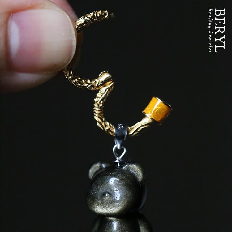 純銀鍍金雕花愛心萬用開口扣