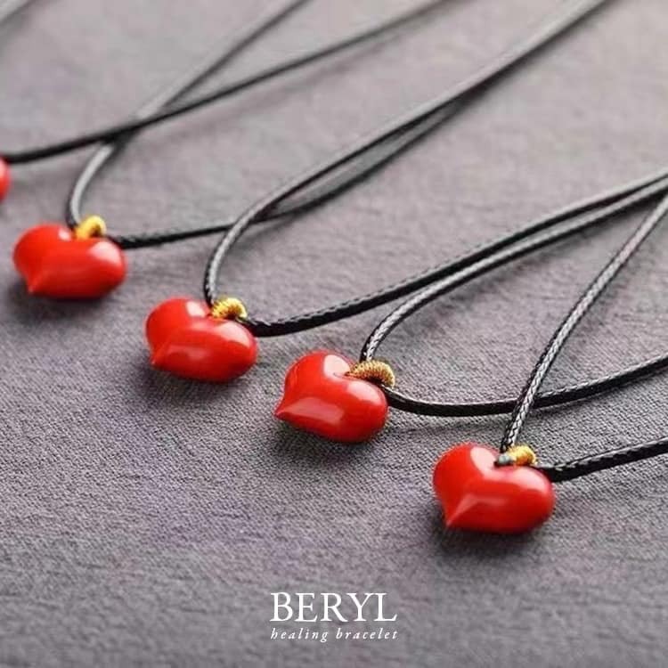 高含量硃砂愛心鏈