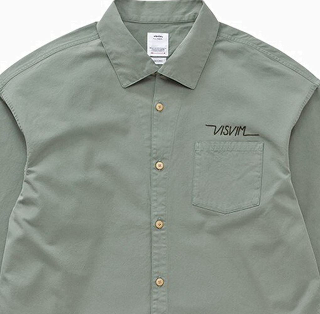 RE-STOCK: VISVIM PALMER SHIRT L/S (COTTON) - LT.GREEN PRE ORDER ITEM (預訂中)