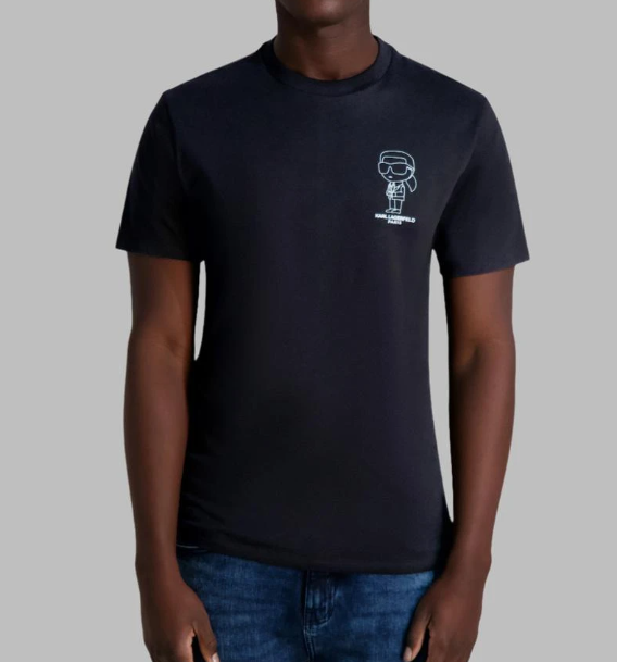 [S] KARL LAGERFELD BLACK MINI KARL LOGO TEE, LM5G2046-BLK (SKL1362)