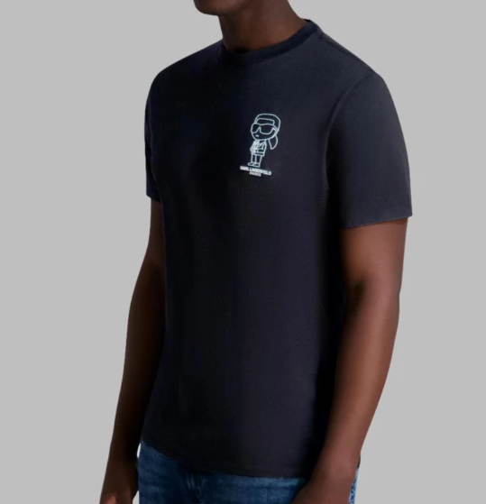 [S] KARL LAGERFELD BLACK MINI KARL LOGO TEE, LM5G2046-BLK (SKL1362)