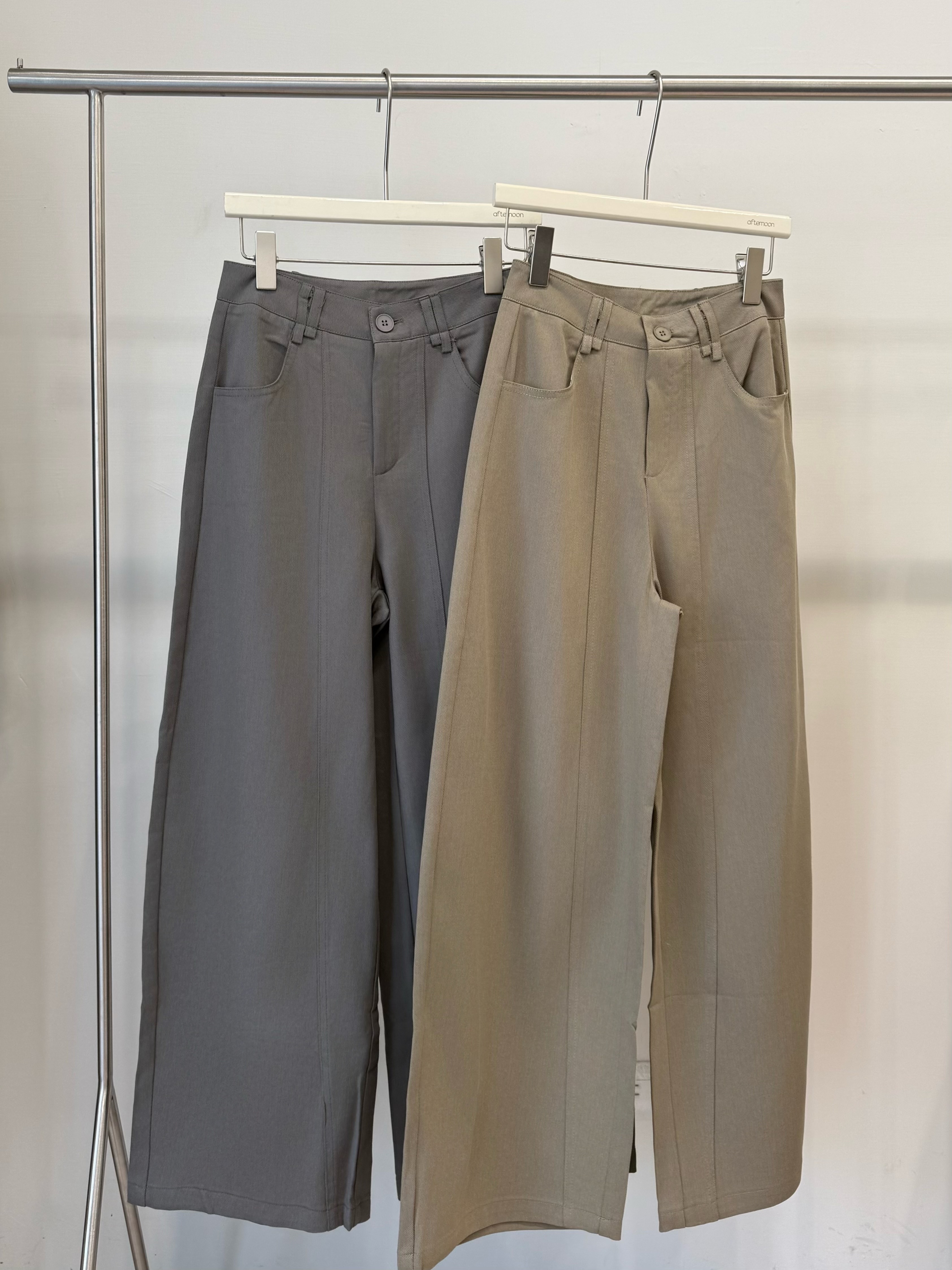 510 斜紋布直筒寬褲