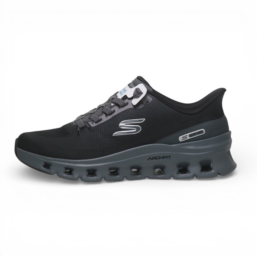 SKECHERS 休閒鞋 ARCH FIT 黑灰 瞬穿 足弓 健走鞋 男 233110BKCC