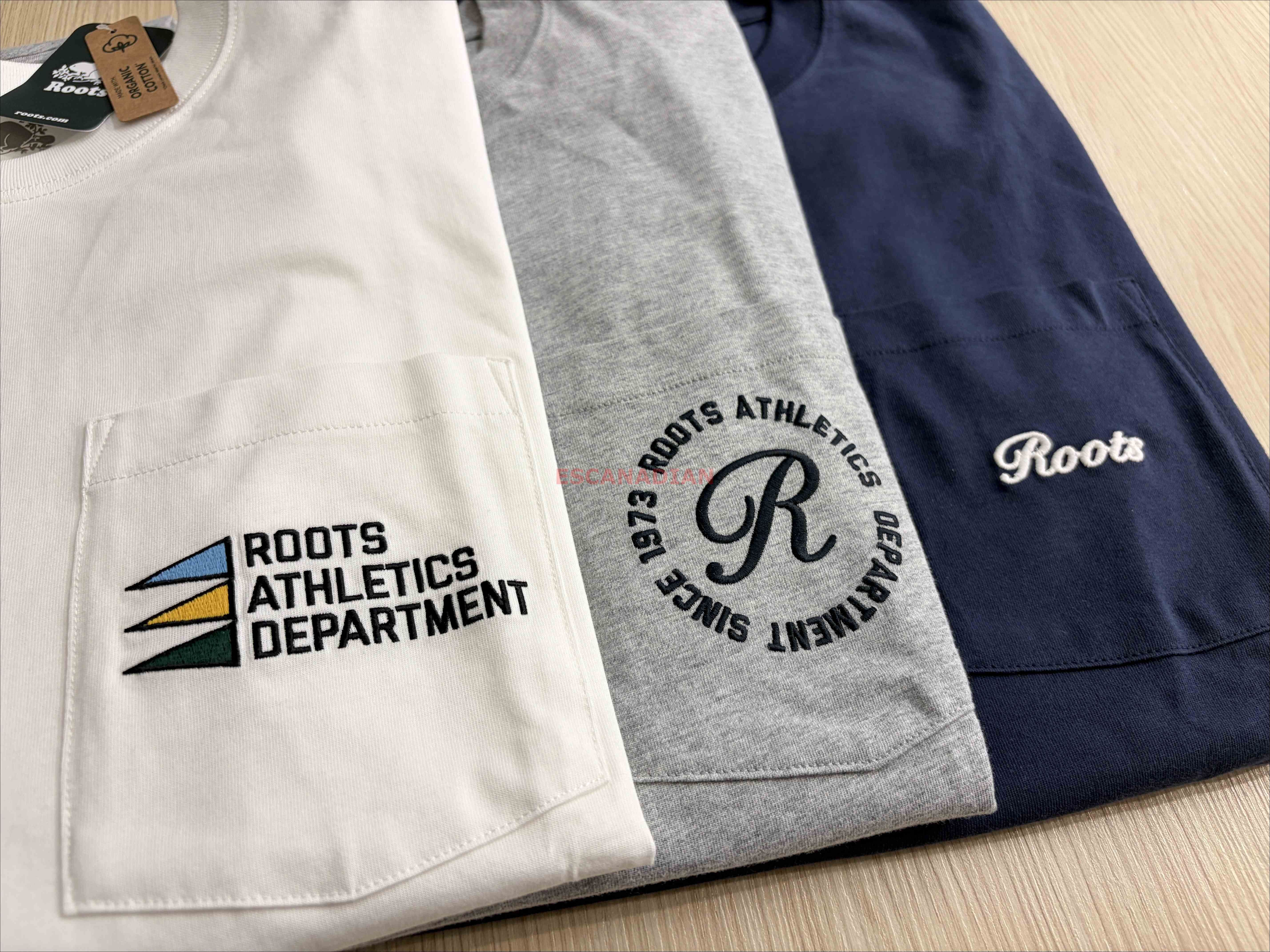 ROOTS 男大人 運動系列 Athletics 刺繡小口袋 小厚磅 短TEE (3色)