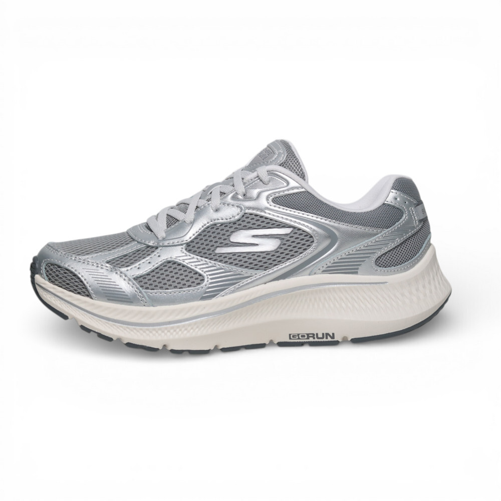 SKECHERS 慢跑鞋 GO RUN CONSISTENT 2.0 灰銀 寬楦 女 128633WGYSL